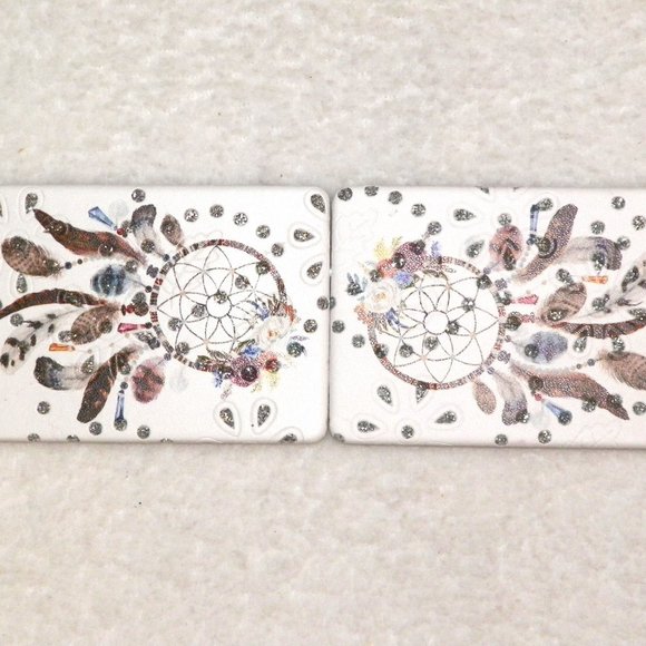 Compact Mirror Embellished Dreamcatcher Design NEW - Picture 6 of 8